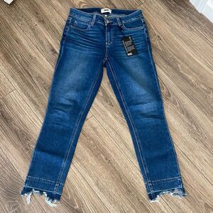 PAIGE skyline Skinny Crop with Raw Hem